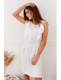 Zartes Sommerkleid mit Rüschen, weiß 19840 - Online-Shop - Boutique